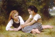 William-Adolphe Bouguereau The Nut Gatherers oil painting on canvas
